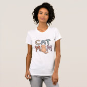Cute Orange Tabby Cat Mom T-shirt (Voorkant volledig)