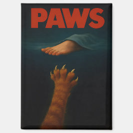 Cute Orange Tabby vs Human Foot Magneet