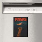 Cute Orange Tabby vs Human Foot Magneet (Insitu (Vaatwasser))