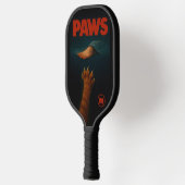 Cute Orange Tabby vs Human Foot Monogram Pickleball Paddle (Links)