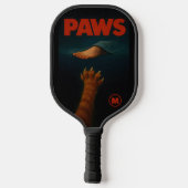 Cute Orange Tabby vs Human Foot Monogram Pickleball Paddle (Achterkant)