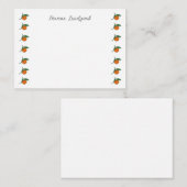 Cute Oranges & Green Leaves Notitiekaartje (Voorkant / Achterkant)