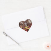 Cute Orangutan Babies Hart Sticker (Envelop)