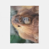 Cute Orangutan Fleece Deken (Voorkant)