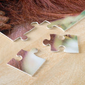 Cute Orangutan Ma en Baby, Jigzaag Puzzle Legpuzzel (Zijkant)