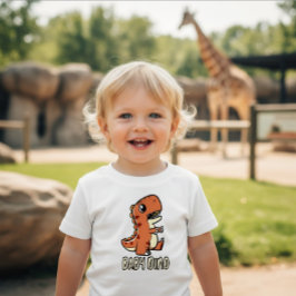 Cute Oranje Baby Dino Peuter T-shirt 