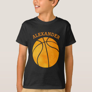 Cute Oranje Basketball Persoonlijke Kinder sport T-shirt