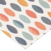 Cute Oranje Blue Leafy Botanical Monogram Patroon Tafelkleed (Gekanteld)