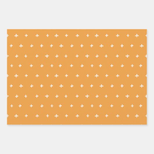 Cute Oranje Blue Spring Rainbow Clouds Pattern Inpakpapier Vel (Voorkant 3)