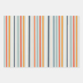 Cute Oranje Blue Spring Rainbow Clouds Pattern Inpakpapier Vel (Voorkant 2)