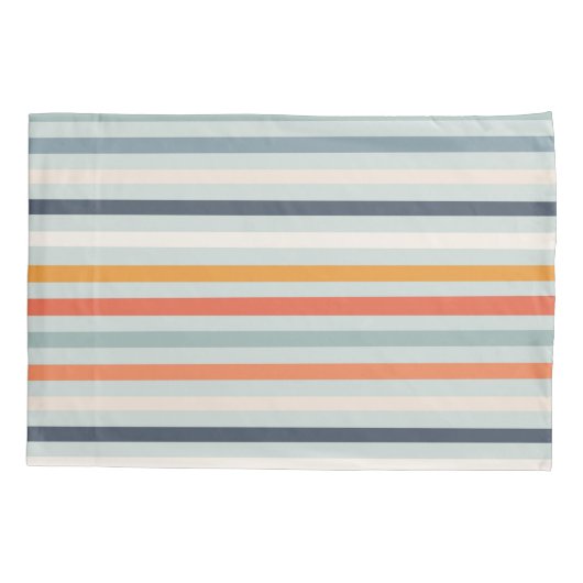 Cute Oranje Blue Spring Rainbow Clouds Pattern Kussensloop (Achterkant)