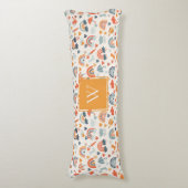 Cute Oranje Blue Spring Rainbow Clouds Pattern Lichaamskussen (Voorkant Verticaal)