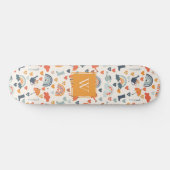Cute Oranje Blue Spring Rainbow Clouds Pattern Persoonlijk Skateboard (Horizontaal)