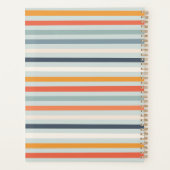 Cute Oranje Blue Spring Rainbow Clouds Pattern Planner (Achterkant)