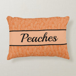 Cute Oranje Botanical Gepersonaliseerd Pet Accent Kussen