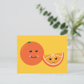 Cute Oranje Briefkaart (Staand voorkant)