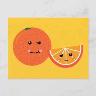Cute Oranje Briefkaart