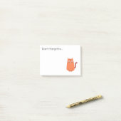 Cute Oranje Cartoon Cat Reminder Post-it® Notes (Op bureau)