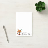 Cute oranje cartoon kat naam post-it® notes (Kantoor)