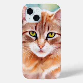 Cute Oranje Cat iPhone 15 Case
