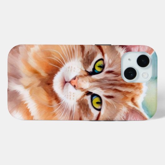 Cute Oranje Cat Case-Mate iPhone Case (Achterkant (horizontaal))
