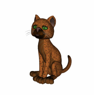 Cute Oranje Cat Fotobeeldje Sleutelhanger