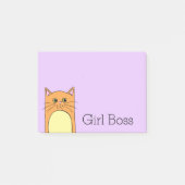 Cute Oranje Cat Girl Boss Post-it® Notes (Voorkant)