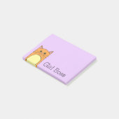 Cute Oranje Cat Girl Boss Post-it® Notes (Schuin)