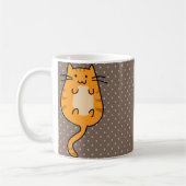 Cute Oranje Cat Koffiemok (Links)