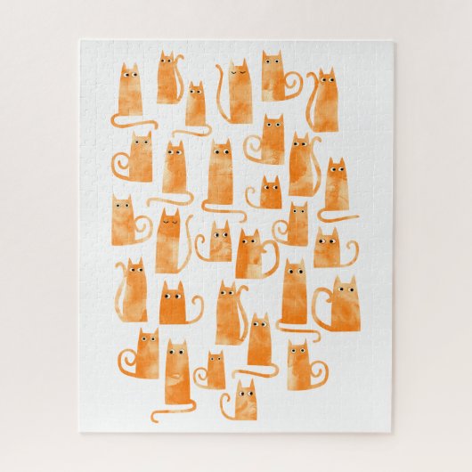 Cute Oranje Cat Legpuzzel (Verticaal)