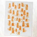 Cute Oranje Cat Legpuzzel<br><div class="desc">Kleine waterverf oranje gemberkatten. Originele kunst van Nic Squirrell.</div>