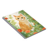 Cute Oranje Cat Notitieboek (Rechterzijde)