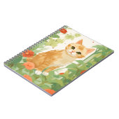 Cute Oranje Cat Notitieboek (Linkerzijde)