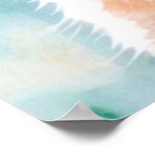 Cute Oranje Cat Poster (Hoek)