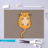 Cute Oranje Cat Tissuepapier (Craft)