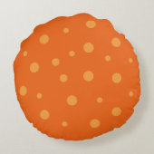 Cute Oranje Citrus Fruit Round Pillow Rond Kussen (Achterkant)