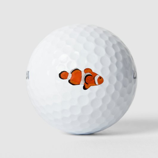 Cute Oranje Clown Fish Golf Balls Golfballen (Voorkant)