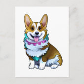Cute Oranje corgi voor een positieve stemming Briefkaart (Voorkant)
