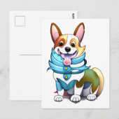 Cute Oranje corgi voor een positieve stemming Briefkaart (Voorkant / Achterkant)