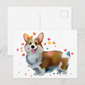 Cute Oranje corgi voor een positieve stemming Briefkaart (Voorkant / Achterkant)
