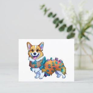 Cute Oranje corgi voor een positieve stemming Briefkaart