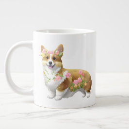 Cute Oranje corgi voor een positieve stemming Grote Koffiekop