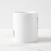 Cute Oranje corgi voor een positieve stemming Grote Koffiekop (Voorkant)