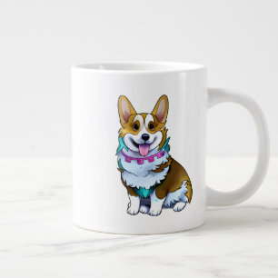 Cute Oranje corgi voor een positieve stemming Grote Koffiekop