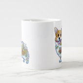 Cute Oranje corgi voor een positieve stemming Grote Koffiekop (Voorkant)
