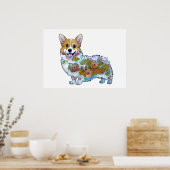 Cute Oranje corgi voor een positieve stemming Poster (Keuken)