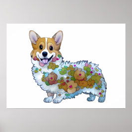 Cute Oranje corgi voor een positieve stemming Poster