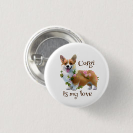 Cute Oranje corgi voor een positieve stemming Ronde Button 3,2 Cm