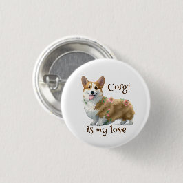 Cute Oranje corgi voor een positieve stemming Ronde Button 3,2 Cm