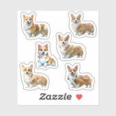 Cute Oranje corgi voor een positieve stemming Sticker (Vel)